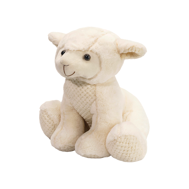 ตุ๊กตาแกะสีขาวนั่งเต็มตัว-สัตว์เลี้ยงในฟาร์ม