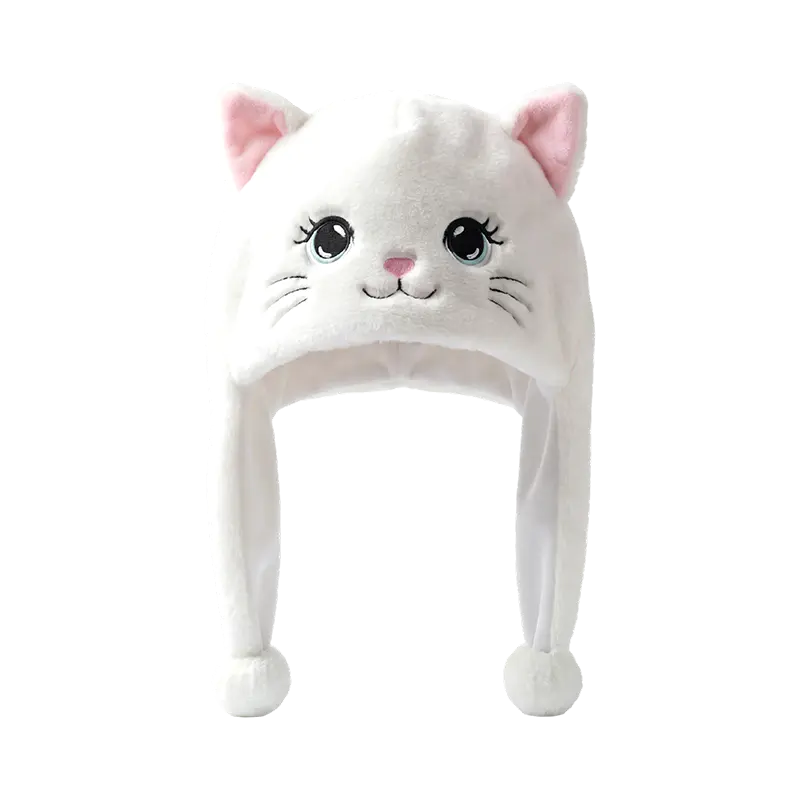 หมวกตุ๊กตาคิตตี้สีขาว